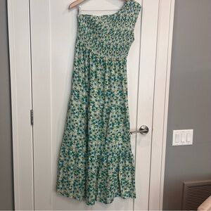 Floral One-Shoulder Maxi Dress